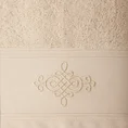 Ręcznik z bordiurą zdobioną ornamentowym haftem - 70 x 140 cm - beżowy 2