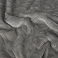 Narzuta o strukturze futerka i lśniącej powierzchni z wytłaczanym wzorem  - 200 x 220 cm - srebrny 4