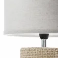 Lampa AGIS na ceramicznej podstawie z wytłaczanym wzorem tkaniny - ∅ 20 x 43 cm - kremowy 2