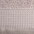 Ręcznik z bordiurą podkreśloną groszkami z błyszczącą lureksową nicią - 50 x 90 cm - pudrowy róż 2