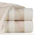 EUROFIRANY CLASSIC Ręcznik SYLWIA 2 z żakardową bordiurą z falującym wzorem - 50 x 90 cm - kremowy 1