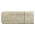 Ręcznik SALADO o ryżowej strukturze ze stebnowaniem i welwetową bordiurą - 50 x 90 cm - beżowy 3