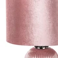 Lampa stołowa PATTY z welwetowym abażurem - ∅ 41 x 65 cm - ciemnoróżowy 2