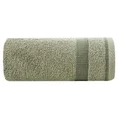 Ręcznik RODOS z ozdobną żakardową bordiurą w pasy - 70 x 140 cm - oliwkowy 3