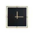 Dekoracyjny zegar ścienny w nowoczesnym stylu kwadratowym z metalu - 40 x 5 x 40 cm - czarny 1
