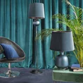 Lampa stołowa MALIA na podstawie łączącej perłowe szkło i metal z welwetowym abażurem - ∅ 38 x 61 cm - turkusowy 5