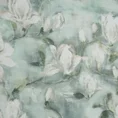 Zasłona GRACJA z miękkiego welwetu z motywem malowanych pędzlem magnolii - 140 x 250 cm - miętowy 8