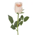 RÓŻA kwiat sztuczny dekoracyjny z płatkami z jedwabistej tkaniny - dł. 54 cm dł. kwiat 7 cm - pomarańczowy 1