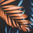 EUROFIRANY NOVA Komplet pościeli OVIEDO z wysokogatunkowej satyny bawełnianej z nadrukiem kolorowych liści - 160 x 200 cm - wielokolorowy 4