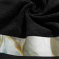 EVA MINGE Ręcznik SELENA z puszystej bawełny z bordiurą zdobioną designerskim nadrukiem - 50 x 90 cm - czarny 5