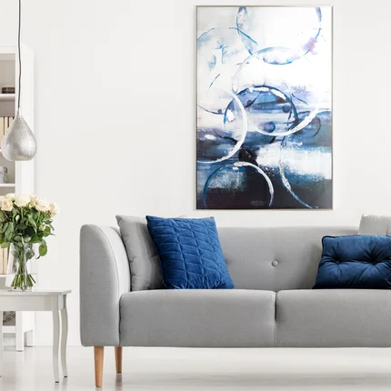 Obraz BUBBLES ręcznie malowany na płótnie Obraz BUBBLES ręcznie malowany na płótnie - 82 x 122 cm