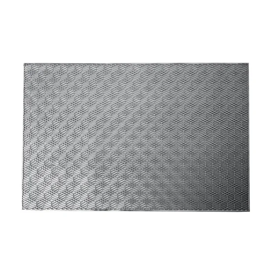 Podkładka ALISON srebrna z geometrycznym ażurowym wzorem - 45 x 30 cm - srebrny