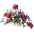 OSET POLNY kwiat sztuczny dekoracyjny z tkaniny - dł. 84 cm dł. kwiat 5 cm - niebieski 3