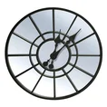 Dekoracyjny zegar ścienny w stylu vintage z metalu i szkła - 50 x 5 x 50 cm - czarny 1