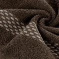 Ręcznik RIVA chłonny i wytrzymały z przeplataną bordiurą - 70 x 140 cm - brązowy 5