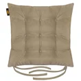 ADORE dwustronna welurowa poduszka siedziskowa na krzesło z dziewięcioma pikowaniami, gramatura 195 g/m2 - 40 x 40 x 6 cm - kremowy 2