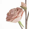 SZTUCZNY KWIAT dekoracyjny z plastycznej pianki z płatkami obrzeżonymi brokatem - ∅ 9 x 63 cm - różowy 2