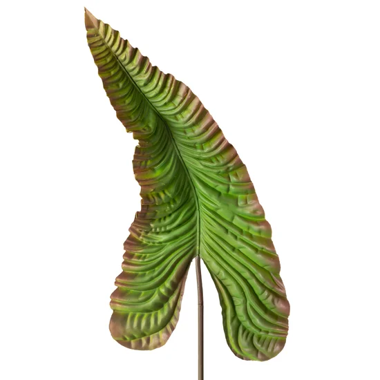 DUŻY OZDOBNY LIŚĆ BOTANICZNY, kwiat sztuczny dekoracyjny z silikonu - 107 cm - zielony