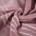 Ręcznik bawełniany FIORE z ozdobnym stebnowaniem - 70 x 140 cm - liliowy 5