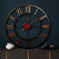 Dekoracyjny zegar ścienny w stylu vinatage z metalu - 70 x 5 x 70 cm - czarny 6