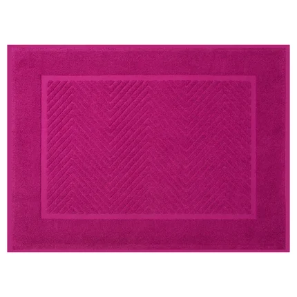 REINA LINE Dywanik łazienkowy z bawełny frotte zdobiony wzorem w zygzaki REINA LINE Dywanik łazienkowy z bawełny frotte zdobiony wzorem w zygzaki - 50 x 70 cm