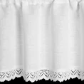 Zazdrostka GUSTO z matowej tkaniny z koronką 30X150 cm - 150 x 30 cm - biały 4