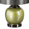 Lampa stołowa MERRY z podstawą łączącą szkło i metal oraz welwetowym abażurem - ∅ 30 x 47 cm - oliwkowy 4