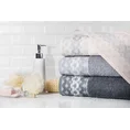 Ręcznik z ozdobną bordiurą z dodatkiem cyrkonii - 50 x 90 cm - różowy 4