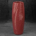 Wazon ceramiczny SENA z wytłaczanym wzorem - ∅ 12 x 30 cm - różowy 1