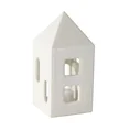 Świecznik ceramiczny REMIA w formie domku - 7 x 7 x 15 cm - biały 5