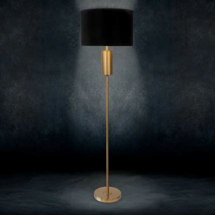 LIMITED COLLECTION Lampa stołowa VICTORIA 7 na metalowej podstawie z welwetowym abażurem SIŁA ZŁOTA LIMITED COLLECTION Lampa stołowa VICTORIA 7 na metalowej podstawie z welwetowym abażurem SIŁA ZŁOTA - ∅ 43 x 157 cm