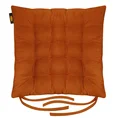 ADORE dwustronna welurowa poduszka siedziskowa na krzesło z szesnastoma pikowaniami, gramatura 195 g/m2 - 40 x 40 x 6 cm - ceglasty 2