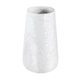Wazon ceramiczny o geometrycznym kształcie i mrożonej powierzchni - 15 x 15 x 25 cm - biały 1