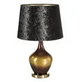 Lampa stołowa HELEN na szklanej brokatowej podstawie z abażurem z błyszczącego welwetu - ∅ 40 x 64 cm - czarny 3