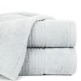 Ręcznik z welurową bordiurą przetykaną błyszczącą nicią - 30 x 50 cm - srebrny 1