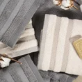 EUROFIRANY CLASSIC Ręcznik RIKI  z bordiurą w pasy miękki i puszysty, zero twist - 30 x 50 cm - oliwkowy 8