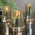 Świecznik dekoracyjny CLAIRE z metalu ze szklanym kloszem - ∅ 12 x 19 cm - złoty 3