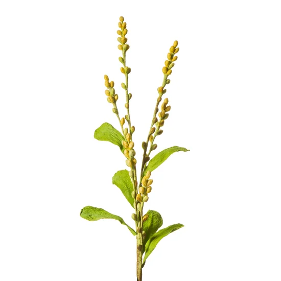LAWENDA gałązka, kwiat sztuczny dekoracyjny - dł. 57 cm dł. z kwiatami 35 cm - żółty