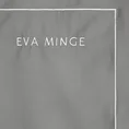 EVA MINGE Komplet pościeli EVA 10 C z najwyższej jakości makosatyny bawełnianej z nadrukiem logo EVA MINGE i haftowanym ozdobnym paseczkiem - 220 x 200 cm - szary 4