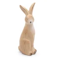 Figurka ceramiczna ZAJĄCZEK wielkanocny w stylu eko - 9 x 8 x 23 cm - beżowy 1