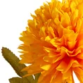 CHRYZANTEMA sztuczny kwiat dekoracyjny z płatkami z jedwabistej tkaniny - ∅ 12 x 63 cm - pomarańczowy 2