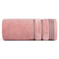 Ręcznik AMANDA z ozdobną bordiurą w pasy - 70 x 140 cm - pudrowy róż 3