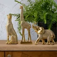 Żyrafa - figurka dekoracyjna HARIS o drobnym strukturalnym wzorze, złota - 8 x 13 x 36 cm - złoty 4