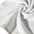 Ręcznik z bordiurą podkreśloną groszkami z błyszczącą lureksową nicią - 70 x 140 cm - biały 5