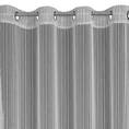 Firana NOELIA z tkaniny w prążki przeplatane błyszczącą nicią - 140 x 250 cm - srebrny 6
