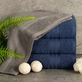 Ręcznik KAYA klasyczny z żakardową bordiurą - 30 x 50 cm - brązowy 4