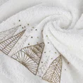 Ręcznik świąteczny SANTA 21bawełniany z haftem z choinkami i drobnymi kryształkami - 50 x 90 cm - biały 5