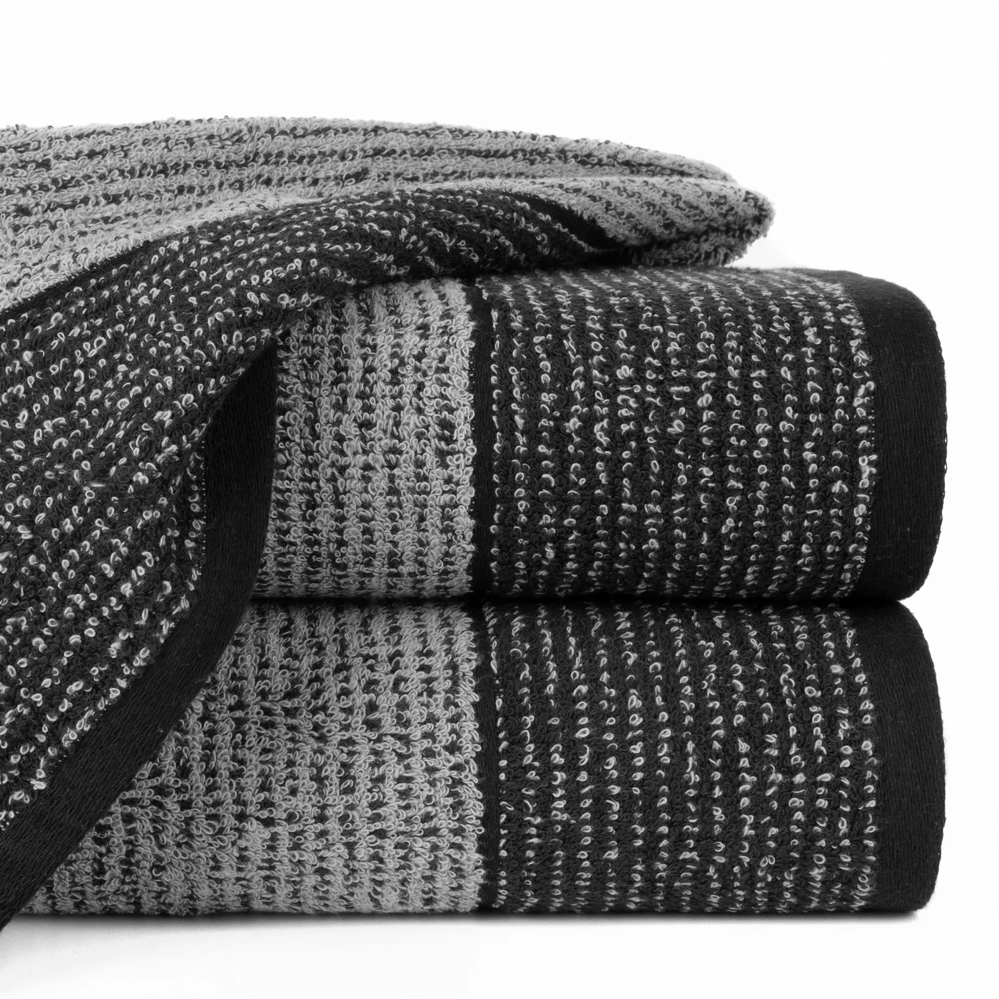 Ręcznik LEON z żakardowym wzorem w paski