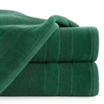 Ręcznik z drobną fakturą i miękką welwetową bordiurą - 30 x 50 cm - butelkowy zielony 1