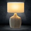 Lampa ceramiczna LIZA z wytłaczanym wzorem - 38 x 18 x 58 cm - kremowy 3
